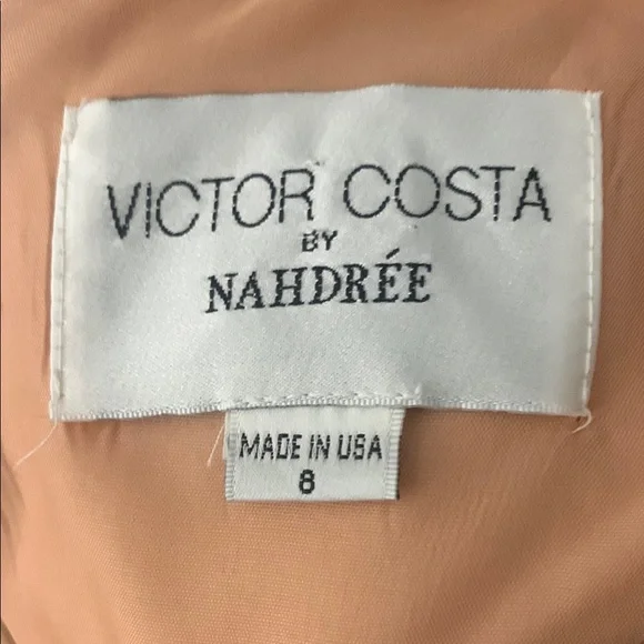 Victor Costa Tan Spaghetti Strap Slip Maxi Dress - Picture 2 of 6